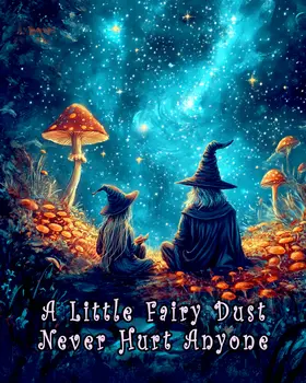 Wizard Logic "Fairy Dust" Wall Art Prints – 8″x10″ Artwork for 11″x14″ Frame