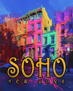 Psychedelic SOHO - NYC Manhattan Wall Art Prints – 8″x10″ Artwork for 11″x14″ Frame