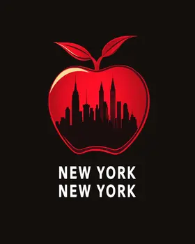The Big Apple - NYC Manhattan Wall Art Prints – 8″x10″ Artwork for 11″x14″ Frame