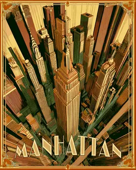 New York Perspective - NYC Manhattan Wall Art Prints – 8″x10″ Artwork for 11″x14″ Frame