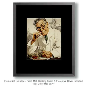 Smokin' Doc Marijuana Wall Art Prints – 8″x10″ Artwork for 11″x14″ Frame