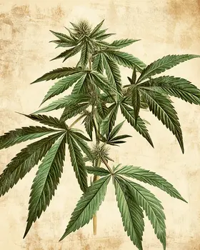 Marijuana Plant Wall Art Prints – 8″x10″ Artwork for 11″x14″ Frame
