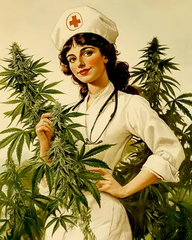 Medical Marijuana Nurse Wall Art Prints – 8″x10″ Artwork for 11″x14″ Frame