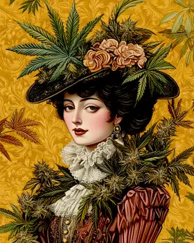 Mary Jane Marijuana Wall Art Prints – 8″x10″ Artwork for 11″x14″ Frame