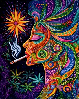 Sweet Puff Marijuana Wall Art Prints – 8″x10″ Artwork for 11″x14″ Frame