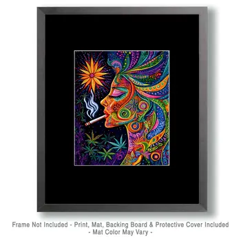 Sweet Puff Marijuana Wall Art Prints – 8″x10″ Artwork for 11″x14″ Frame