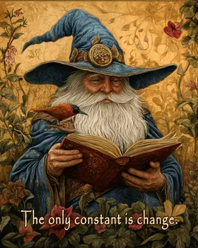 The Only Constant is Change - Wizard Logic Wall Art Prints – 8″x10″ Artwork for 11″x14″ Frame