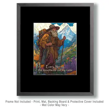 Mountains Calling - Wizard Logic Wall Art Prints – 8″x10″ Artwork for 11″x14″ Frame