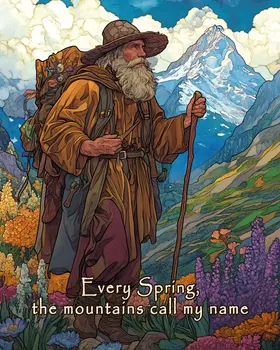 Mountains Calling - Wizard Logic Wall Art Prints – 8″x10″ Artwork for 11″x14″ Frame