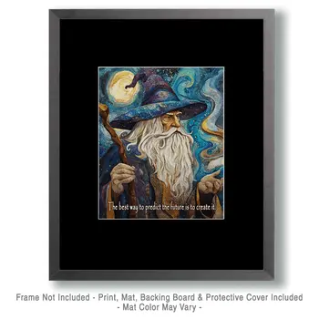 Predict the Future - Wizard Logic Wall Art Prints – 8″x10″ Artwork for 11″x14″ Frame