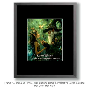 Great Wisdom - Wizard Logic Wall Art Prints – 8″x10″ Artwork for 11″x14″ Frame