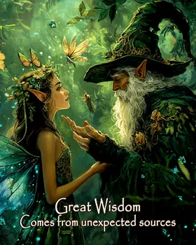Great Wisdom - Wizard Logic Wall Art Prints – 8″x10″ Artwork for 11″x14″ Frame
