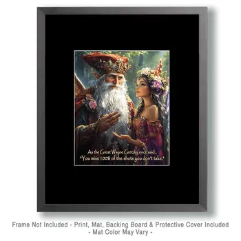 Miss the Shots - Wizard Logic Wall Art Prints – 8″x10″ Artwork for 11″x14″ Frame