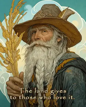 The Land Gives - Wizard Logic Wall Art Prints – 8″x10″ Artwork for 11″x14″ Frame