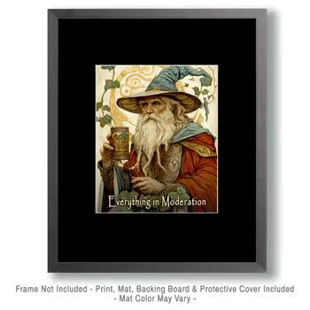 In Moderation - Wizard Logic Wall Art Prints – 8″x10″ Artwork for 11″x14″ Frame