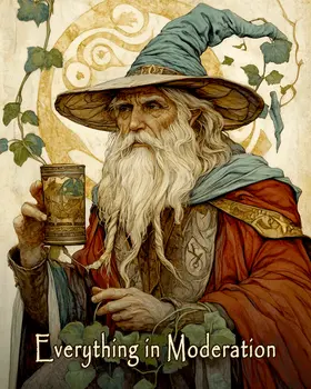 In Moderation - Wizard Logic Wall Art Prints – 8″x10″ Artwork for 11″x14″ Frame