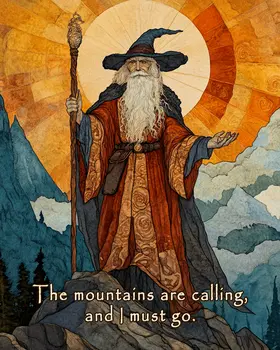 Mountains Calling - Wizard Logic Wall Art Prints – 8″x10″ Artwork for 11″x14″ Frame
