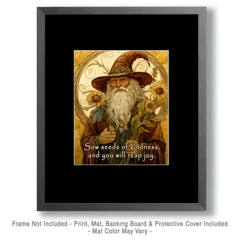 Sow Seeds - Wizard Logic Wall Art Prints – 8″x10″ Artwork for 11″x14″ Frame