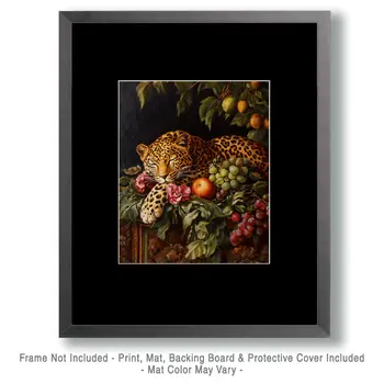 Sleeping Jaguar - Animal Still Life Wall Art Prints – 8″x10″ Artwork for 11″x14″ Frame