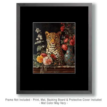 Jaguar Portrait - Animal Still Life Wall Art Prints – 8″x10″ Artwork for 11″x14″ Frame