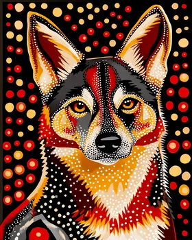 Dingo Portrait - Australian Wildlife Wall Art Prints – 8″x10″ Artwork for 11″x14″ Frame