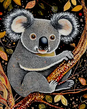 Koala Bear - Australian Wildlife Wall Art Prints – 8″x10″ Artwork for 11″x14″ Frame