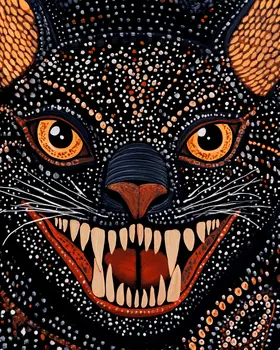 Tasmanian Devil Face - Australian Wildlife Wall Art Prints – 8″x10″ Artwork for 11″x14″ Frame
