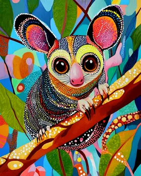 Sugar Glider - Australian Wildlife Wall Art Prints – 8″x10″ Artwork for 11″x14″ Frame