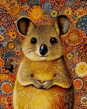 Quokka - Australian Wildlife Wall Art Prints – 8″x10″ Artwork for 11″x14″ Frame