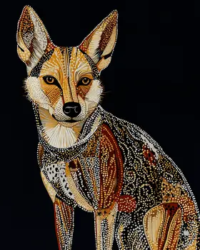 Young Dingo - Australian Wildlife Wall Art Prints – 8″x10″ Artwork for 11″x14″ Frame