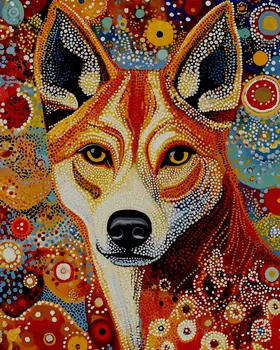 Dingo - Australian Wildlife Wall Art Prints – 8″x10″ Artwork for 11″x14″ Frame