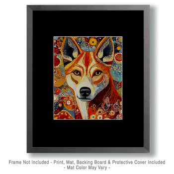 Dingo - Australian Wildlife Wall Art Prints – 8″x10″ Artwork for 11″x14″ Frame