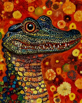 Alligator - Australian Wildlife Wall Art Prints – 8″x10″ Artwork for 11″x14″ Frame