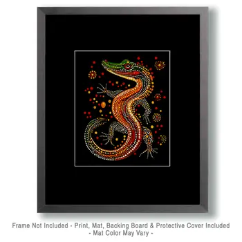 Gator - Australian Wildlife Wall Art Prints – 8″x10″ Artwork for 11″x14″ Frame