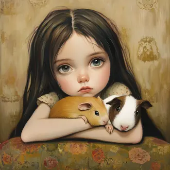 Guinea Pigs are My Spirit Animal: Big Eyes, Low Brow, High Brow Art Wall Prints 8"x10" for 11" x 14" Frames