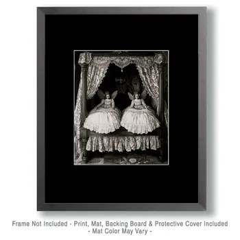 Two Victorian Fairies - Bedroom Art Prints – 8″x10″ Artwork in 11″x14″ Mat