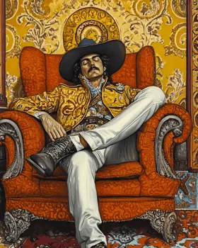 Cowboy #2 - Bedroom Art Prints – 8″x10″ Artwork in 11″x14″ Mat