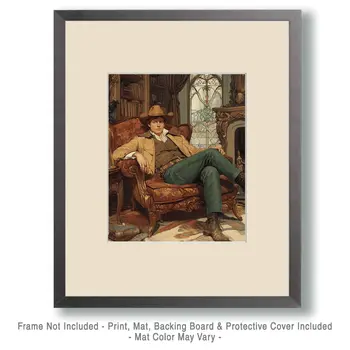 Cowboy #3 - Bedroom Art Prints – 8″x10″ Artwork in 11″x14″ Mat