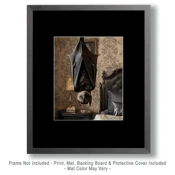 Bat in the Bedroom - Bedroom Art Prints – 8″x10″ Artwork in 11″x14″ Mat
