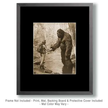 Giving Directions - Bigfoot and Sasquatch Wall Art Prints – 8″x10″ Artwork in 11″x14″ Mat