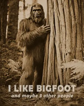 I Like Bigfoot - Bigfoot and Sasquatch Wall Art Prints – 8″x10″ Artwork in 11″x14″ Mat