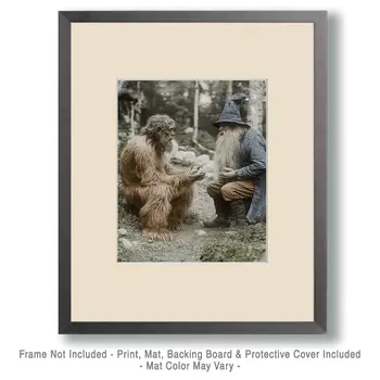 Advice From a Wizard - Bigfoot Art Prints – 8″x10″ Artwork in 11″x14″ Mat
