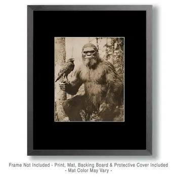 Deep Wood Falconer - Bigfoot Art Prints – 8″x10″ Artwork in 11″x14″ Mat