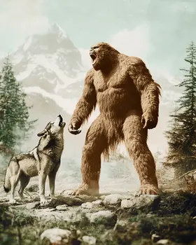 Having a Good Howl - Bigfoot Art Prints – 8″x10″ Artwork in 11″x14″ Mat