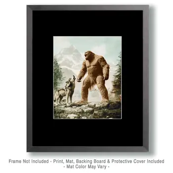 Having a Good Howl - Bigfoot Art Prints – 8″x10″ Artwork in 11″x14″ Mat