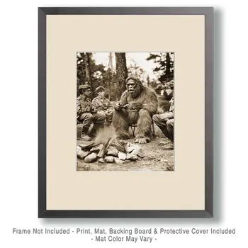 Let me tell You a story... - Bigfoot Art Prints – 8″x10″ Artwork in 11″x14″ Mat