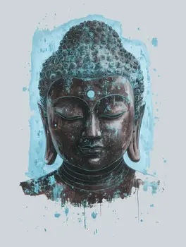 Buddha Carved From Stone - Zen Art for Meditation Home Decor Wall Art Prints – 8″x10″ Artwork – 11″x14″ Matte
