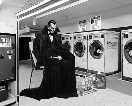 Dracula at the Laundromat - Monster Art Prints – 8″x10″ Artwork for 11″x14″ Frame