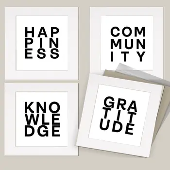 Knowledge, Eye Chart Art Wall Art Prints – 8″x10″ Artwork in 11″x14″ Mat