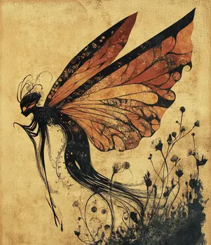 Fairy Guest - Fairies Wall Art Prints – 8″x10″ Artwork for 11″x14″ Frame